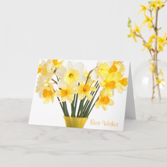 Daffodils Greeting Card Kort (Gul blomma)