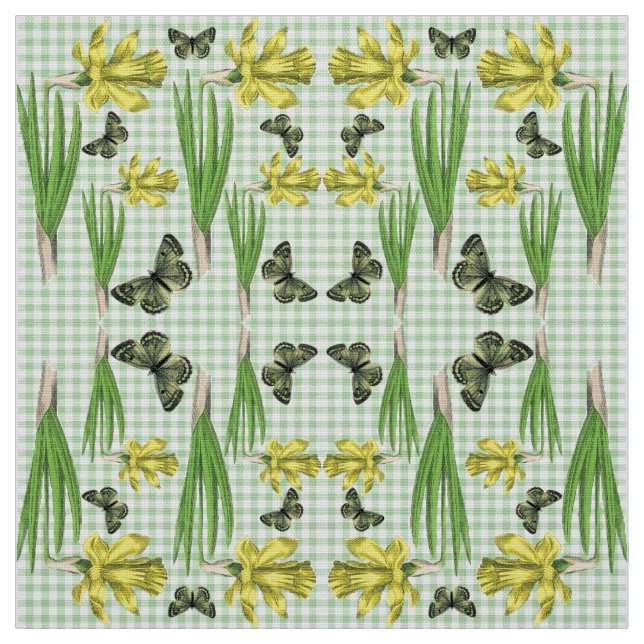 Daffodils i Vår Fabric Tyg (Provkarta)