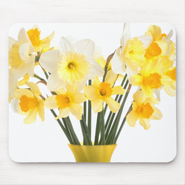 Daffodils i Vas Mousepad Musmatta (Framsidan)