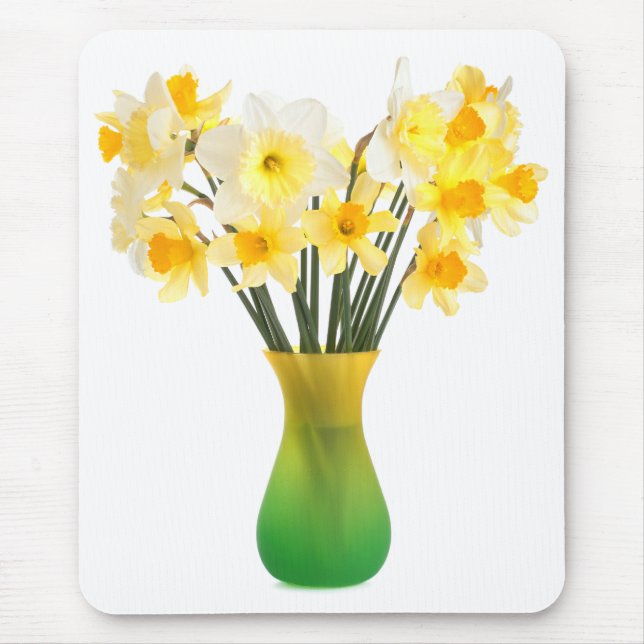 Daffodils i Vas Mousepad Musmatta (Framsidan)
