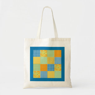 Daffodils Land-Stil Faux-Patchwork Tygkasse