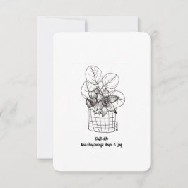 Daffodils, Lycka till, New Beginnings - Flat Card