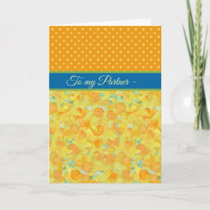 Daffodils, marsdagskort, partner kort