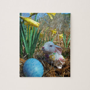 Daffodils och Blue-Påskägg Pussel