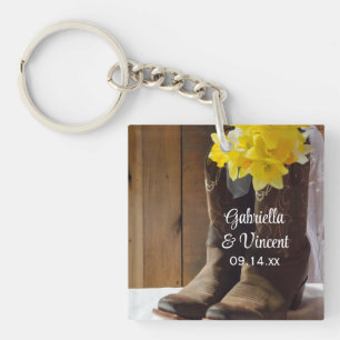 Daffodils och Cowboy Boots Land Westerna Bröllop