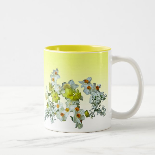 Daffodils och Lilacs Två-Tonad Mugg (Höger)