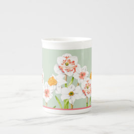 Daffodils på bensidan China Mugg Benporslin Mugg