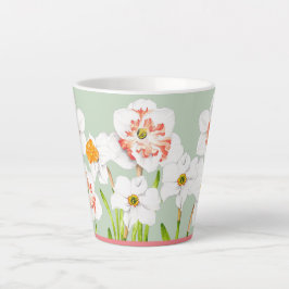 Daffodils på en liten latte Mugg