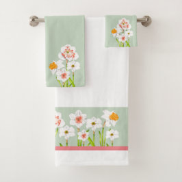 Daffodils på ett Bathroom Towel-set