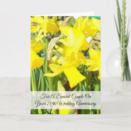 Daffodils Personlig 70:e Bröllop-årsdagen Kort