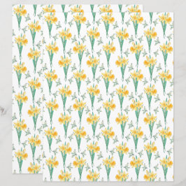Daffodils Scrapbook Papper
