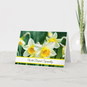 Daffodils Sympathy Card Kort