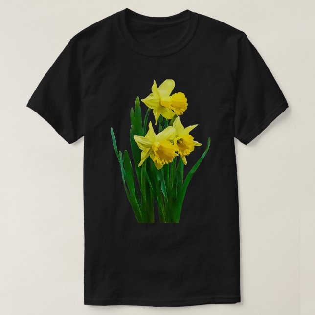Daffodils Tall och Kort T Shirt (Design framsida)