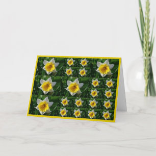 Daffodils Tic Tac Toe Greeting Card for Cancer Pat Kort