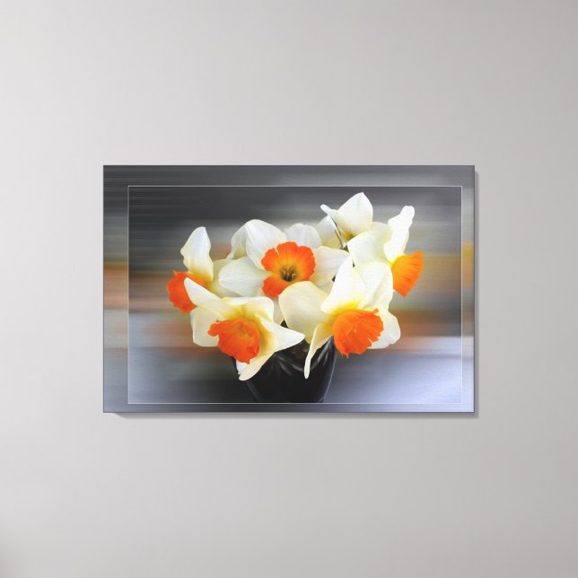 Daffodils tidigt vår canvastryck (Framsida)