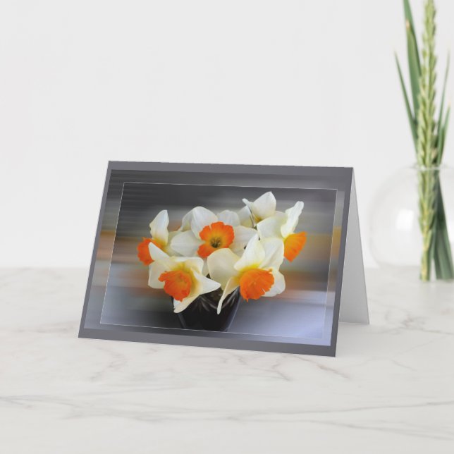 Daffodils tidigt vår kort (Framsida)