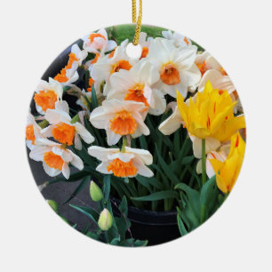 Daffodils & Tulips, Oregon Julgransprydnad Keramik