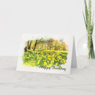 Daffodils Vår Kort