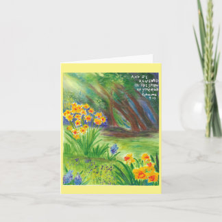 Daffodils with Scripture Christian Notecard Anteckningskort