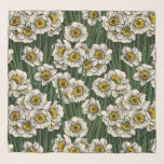 Daffodilträdgård Sjal<br><div class="desc">Handdragen mönster med dillblommor.</div>