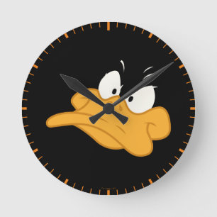 DAFFY ANKA™ Arg Ansikte Rund Klocka