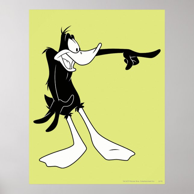 DAFFY ANKA™ - chockad och pekande Poster (Framsidan)
