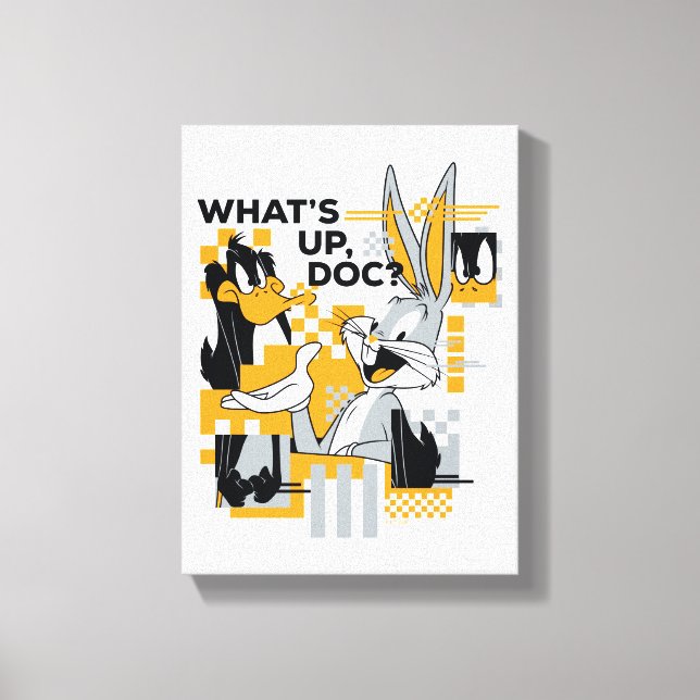 DAFFY ANKA™ & KRYP BUNNY™ Glitch Canvastryck (Framsida)