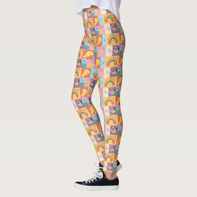 DAFFY ANKA™ & TWEETY™ - Pride Mönster Leggings (Vänster)
