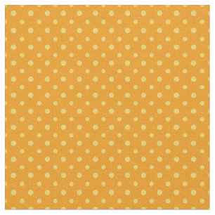 Daffy-down Dillies gula prickar på orange Tyg