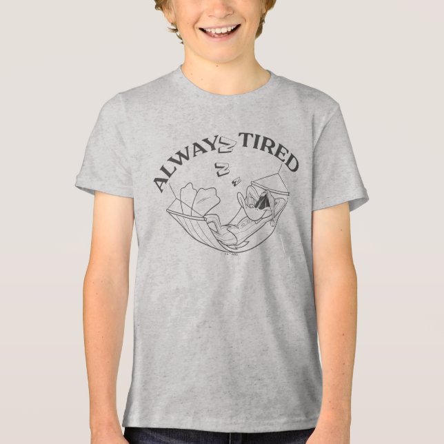 DAFFY DUCK™ Alltid Trött T Shirt (Framsida)