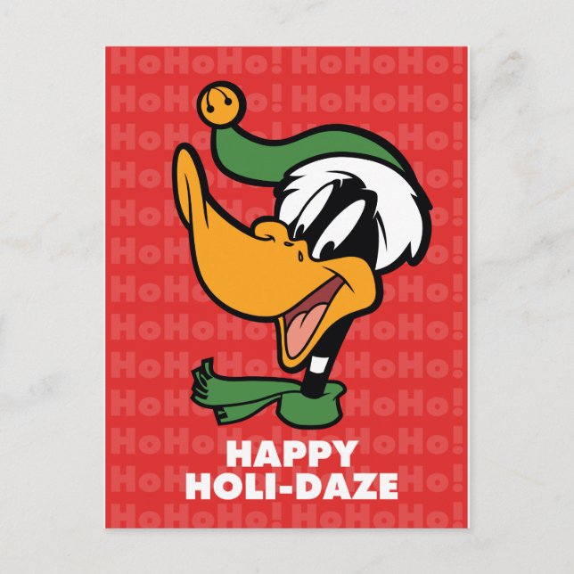 DAFFY DUCK™ "Happy Holi-Daze" Helg Vykort (Framsida)