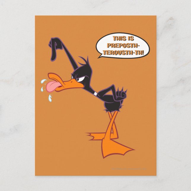 DAFFY DUCK™ Pratbubbla Vykort (Framsida)
