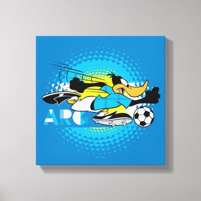 DAFFY DUCK™ Team Argentina Fotbollsgrafik Canvastryck (Framsida)