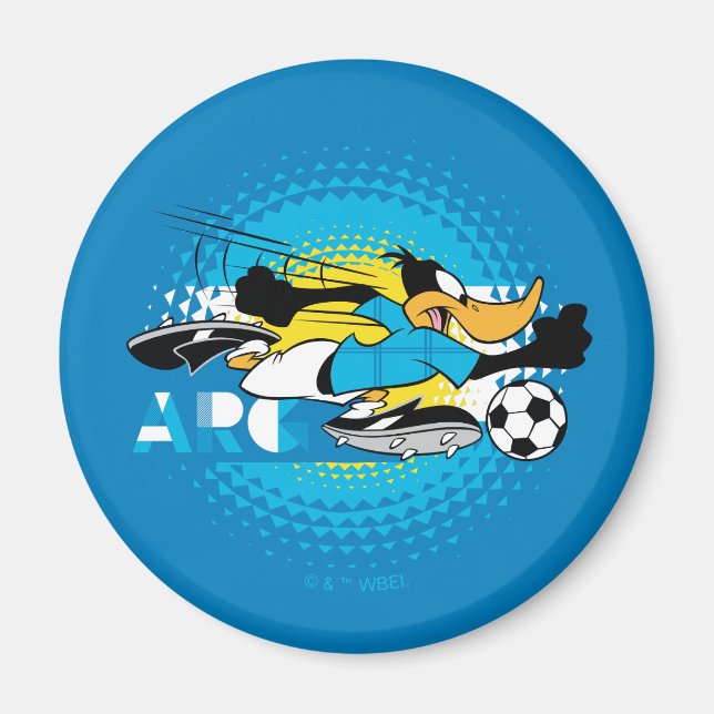 DAFFY DUCK™ Team Argentina Fotbollsgrafik Magnet (Framsidan)