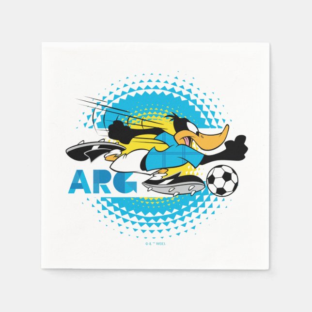 DAFFY DUCK™ Team Argentina Soccer Graphic Pappersservett (Framsidan)