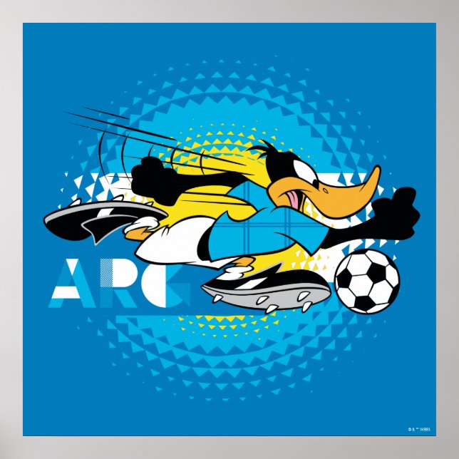 DAFFY DUCK™ Team Argentina Soccer Graphic Poster (Framsidan)