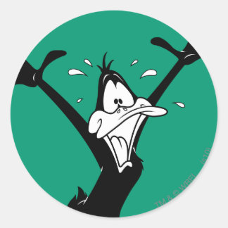DAFFY DUCK™ Upphetsad Runt Klistermärke