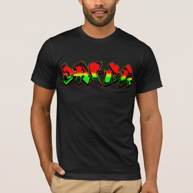 Dafuq Rasta grafittiT-shirt. Tee Shirt (Framsida)