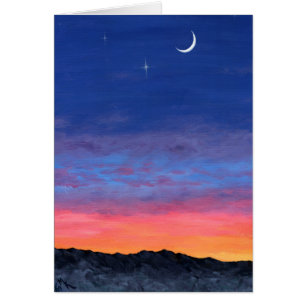 dag2natt Färglös solnedgång Hälsningskort