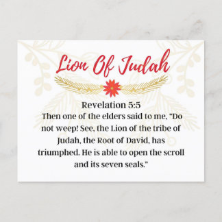 Dag 14. Namn Jesus |Lejon för Judah Advent Vykort