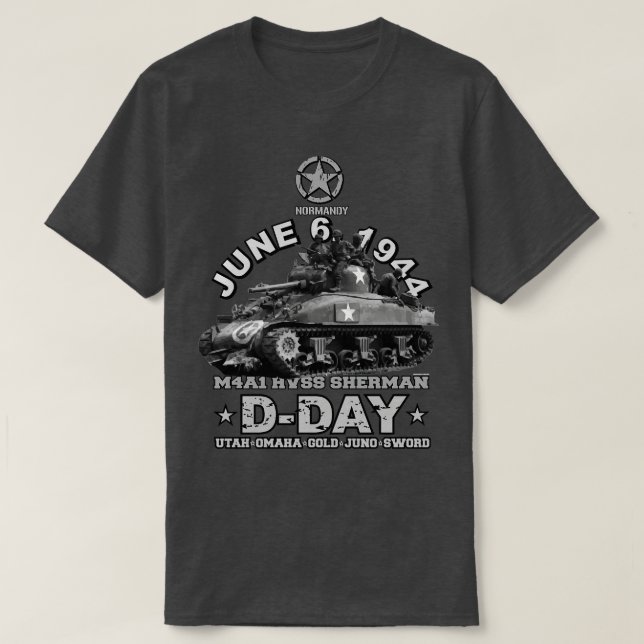 Dag 1944 M4A1 HVSS SHERMAN-veteraner T Shirt (Design framsida)