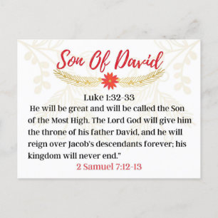 Dag 19. Namn Jesus Son till David Advent Vykort