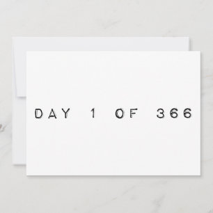 Dag 1 av 366 LYCKLIG LEAP-ÅR Inbjudningar