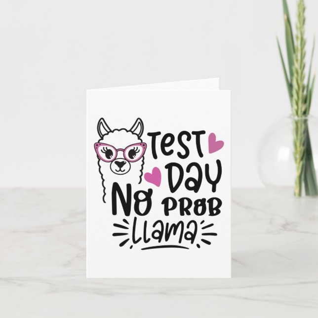 Dag 1: Provningsdag 1 för professor Llama Llama Kort (Framsida)