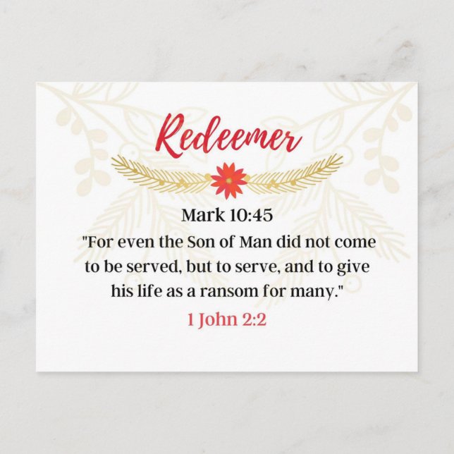 Dag 23 | Namn Jesus | Redeemer Advent Vykort (Baksida)