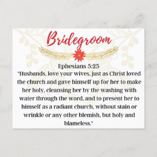 Dag 24 Namn Jesus Bridegroom Advent Vykort