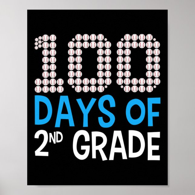 Dag 2:a Basebollidrotten i Klass 100-dagen i Scho Poster (Framsidan)