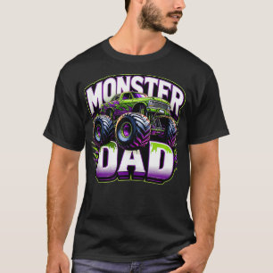 Dag 2 av Monster Truck Race Racer Driver Pappa Fat T Shirt