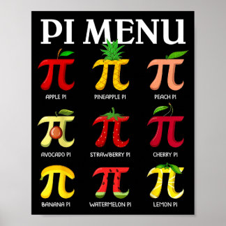 Dag 314 meny rolig frukt paj meny lärare matte poster