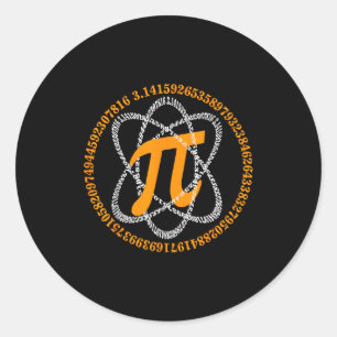 Dag 3,14 Nummer Symbol Matematik Vetenskap Gåva Runt Klistermärke